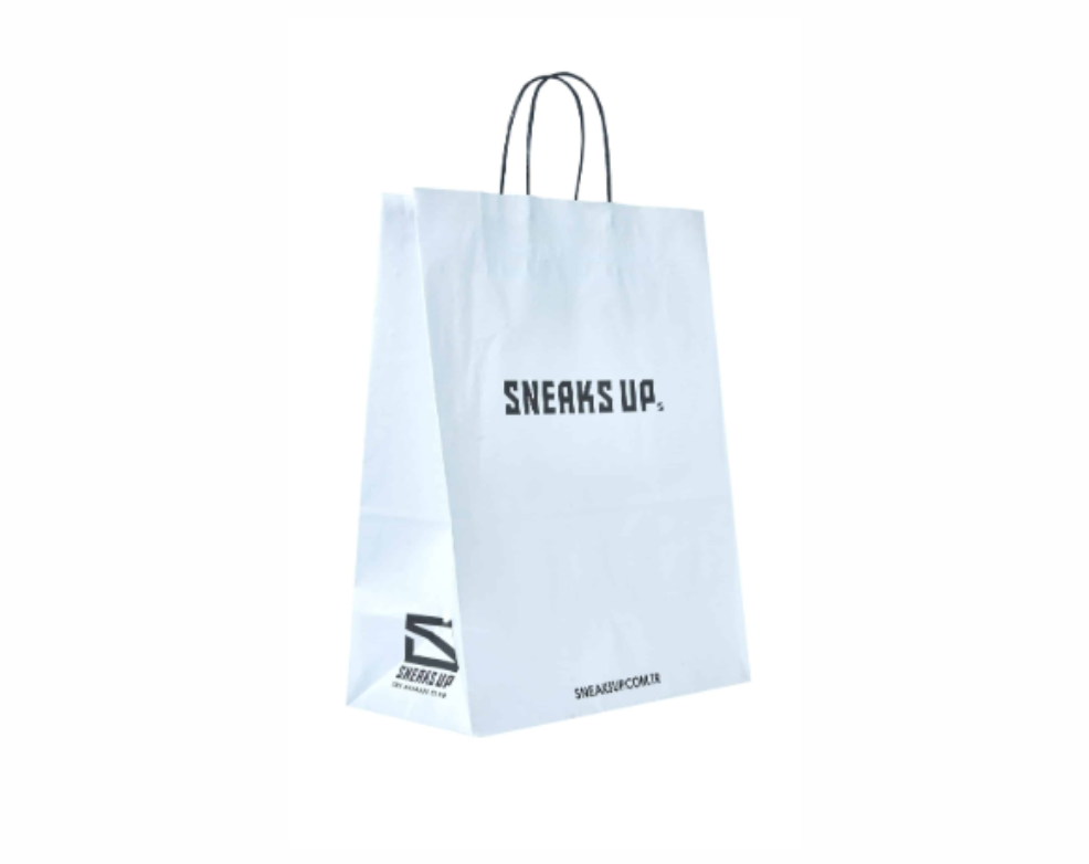 Beyaz Kraft Karton Çanta