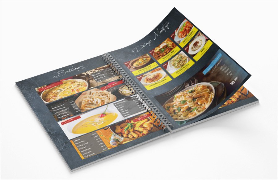 spiralli menü baskı